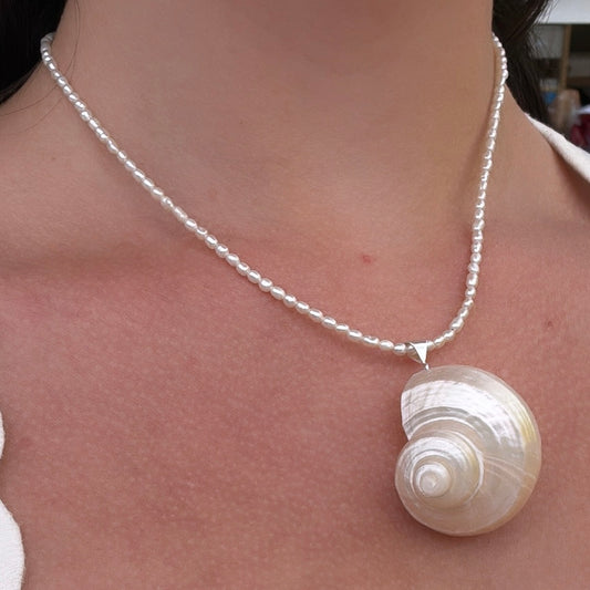 Seashell & Pearl Necklace