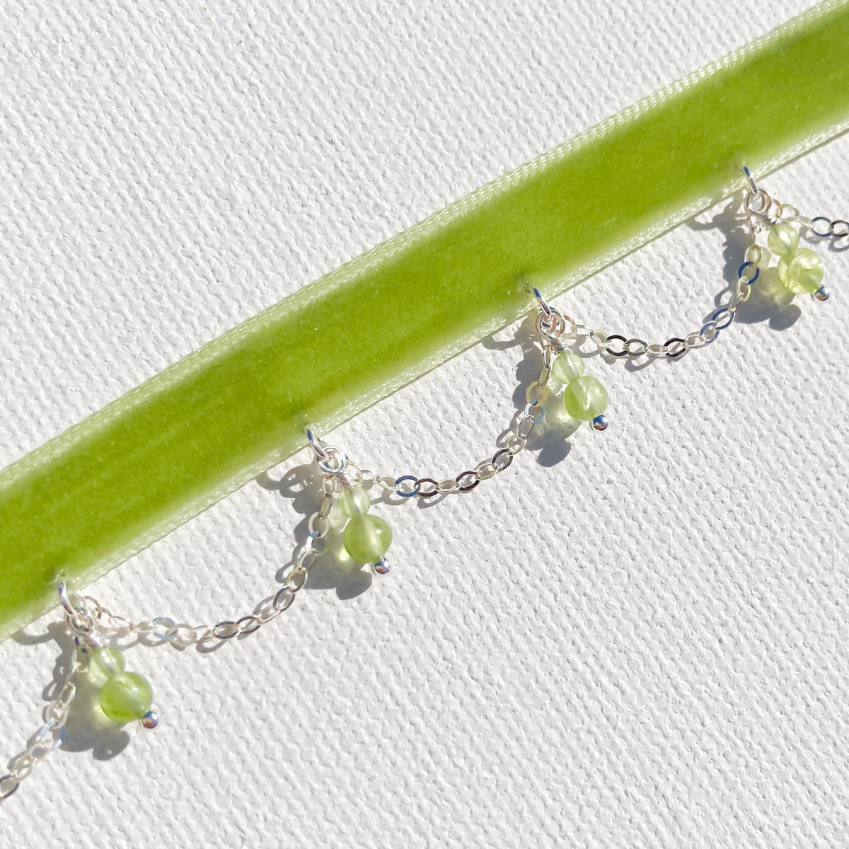 Yellow Emigrant Butterfly Choker with Peridot