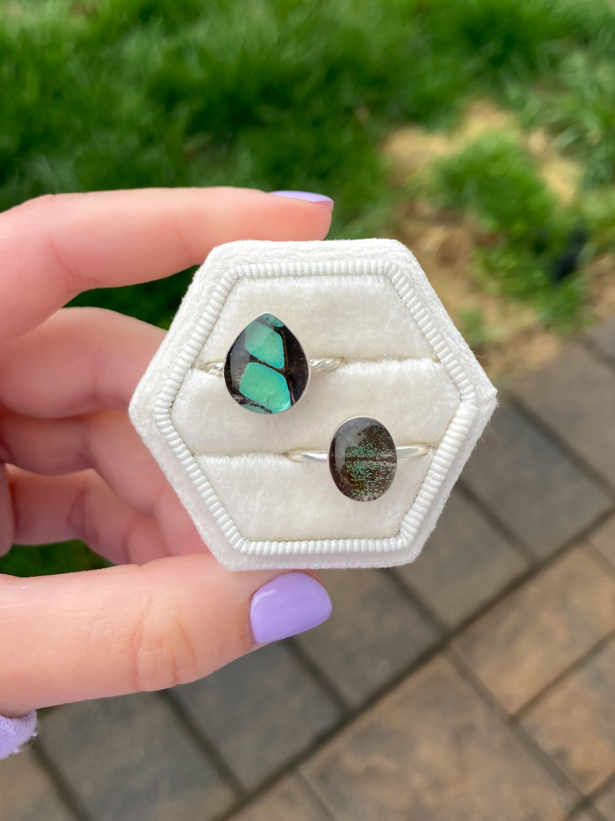 Peacock Butterfly Wing Ring