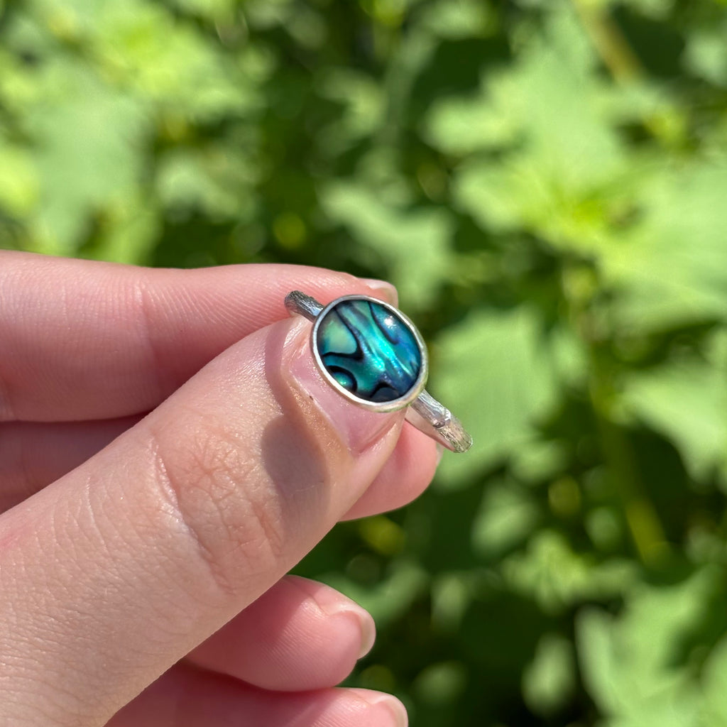 Abalone Bamboo Ring (Small Oval)