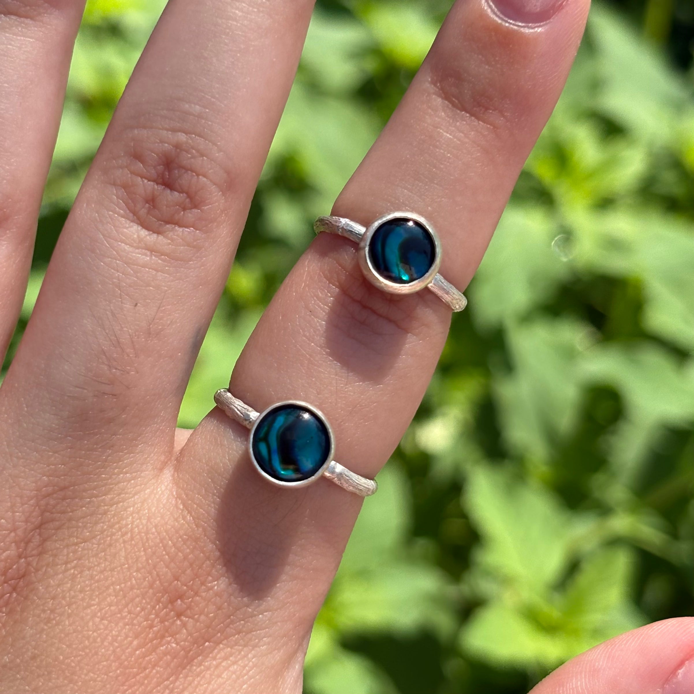 Abalone Bamboo Ring (Small Circle)