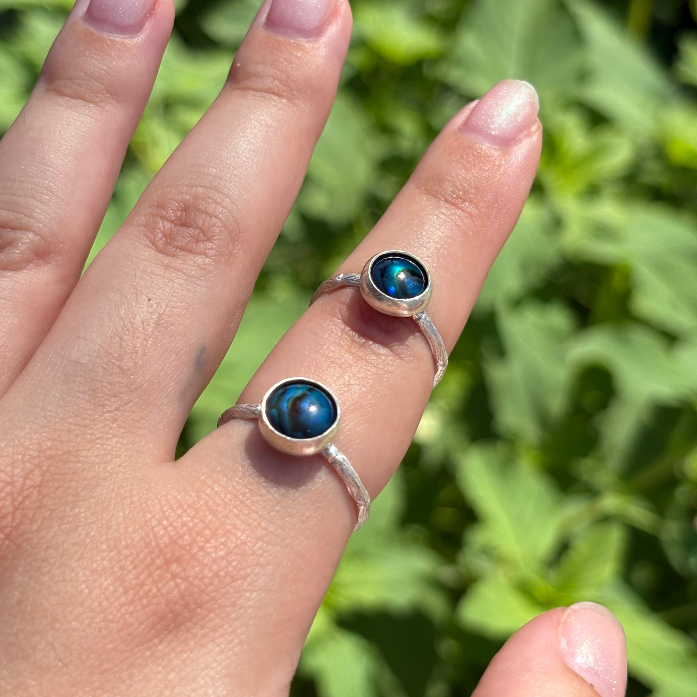 Abalone Bamboo Ring (Small Circle)