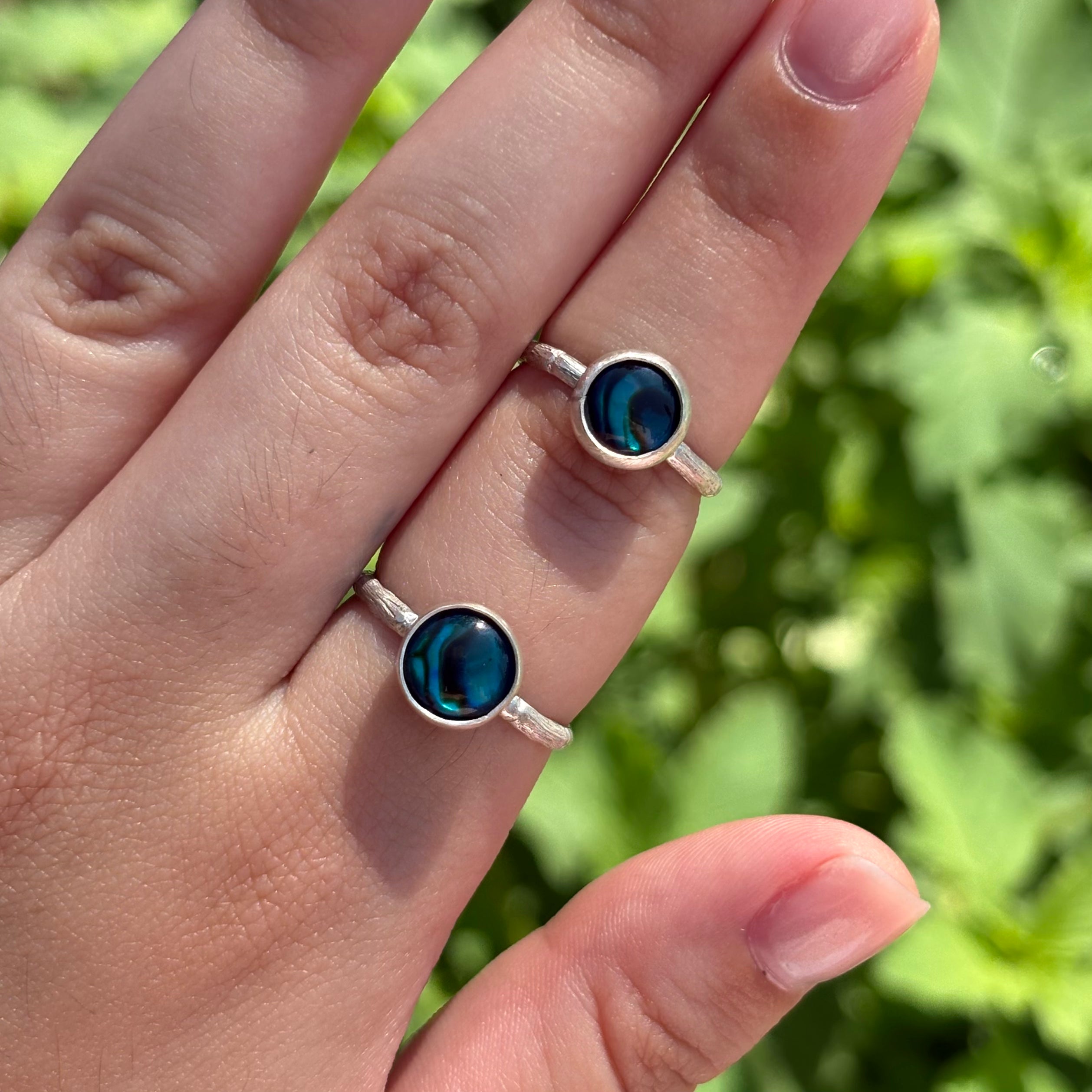 Abalone Bamboo Ring (Small Circle)