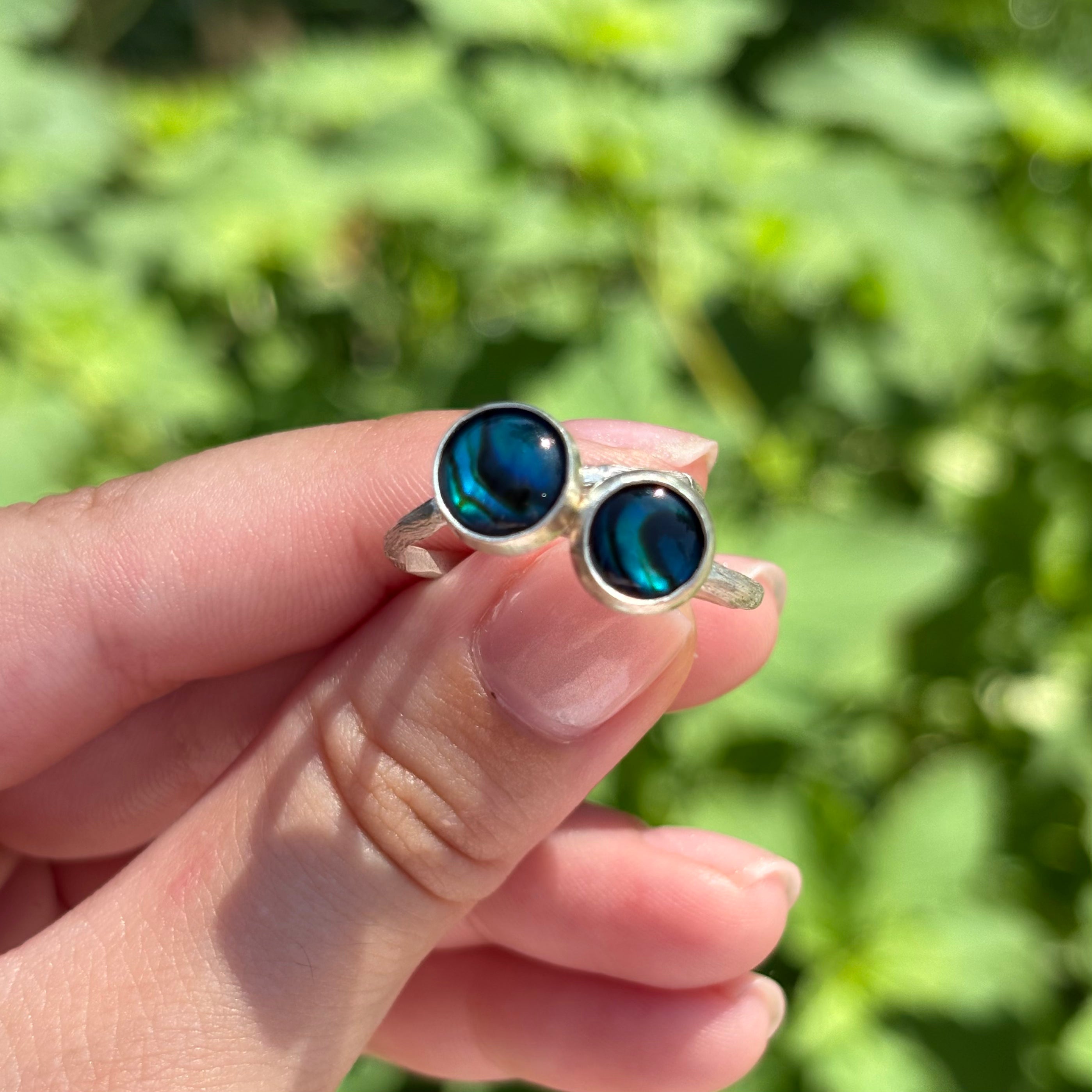 Abalone Bamboo Ring (Small Circle)