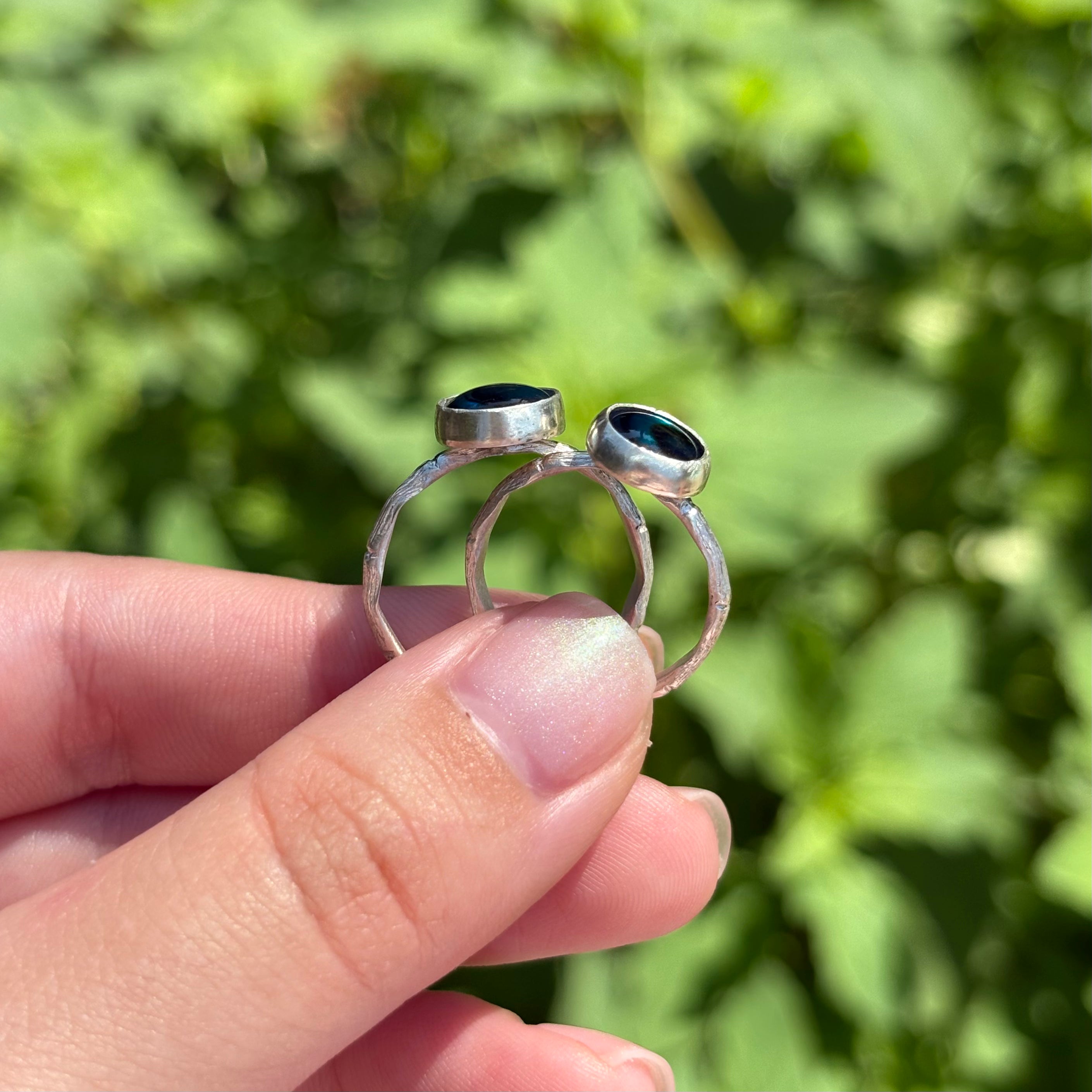 Abalone Bamboo Ring (Small Circle)