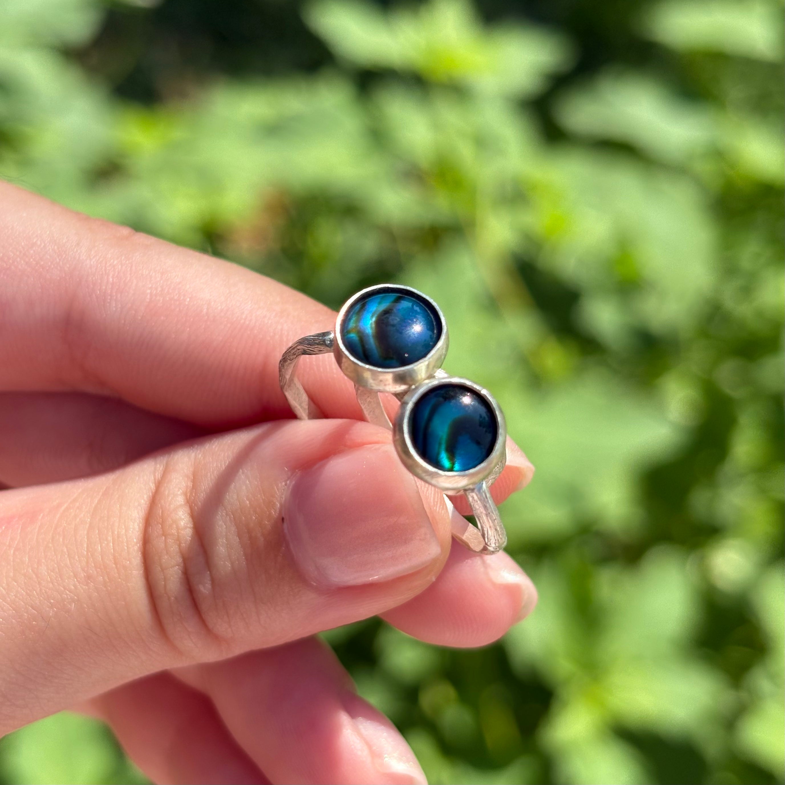 Abalone Bamboo Ring (Small Circle)