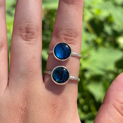 Abalone Bamboo Ring (Large Circle)