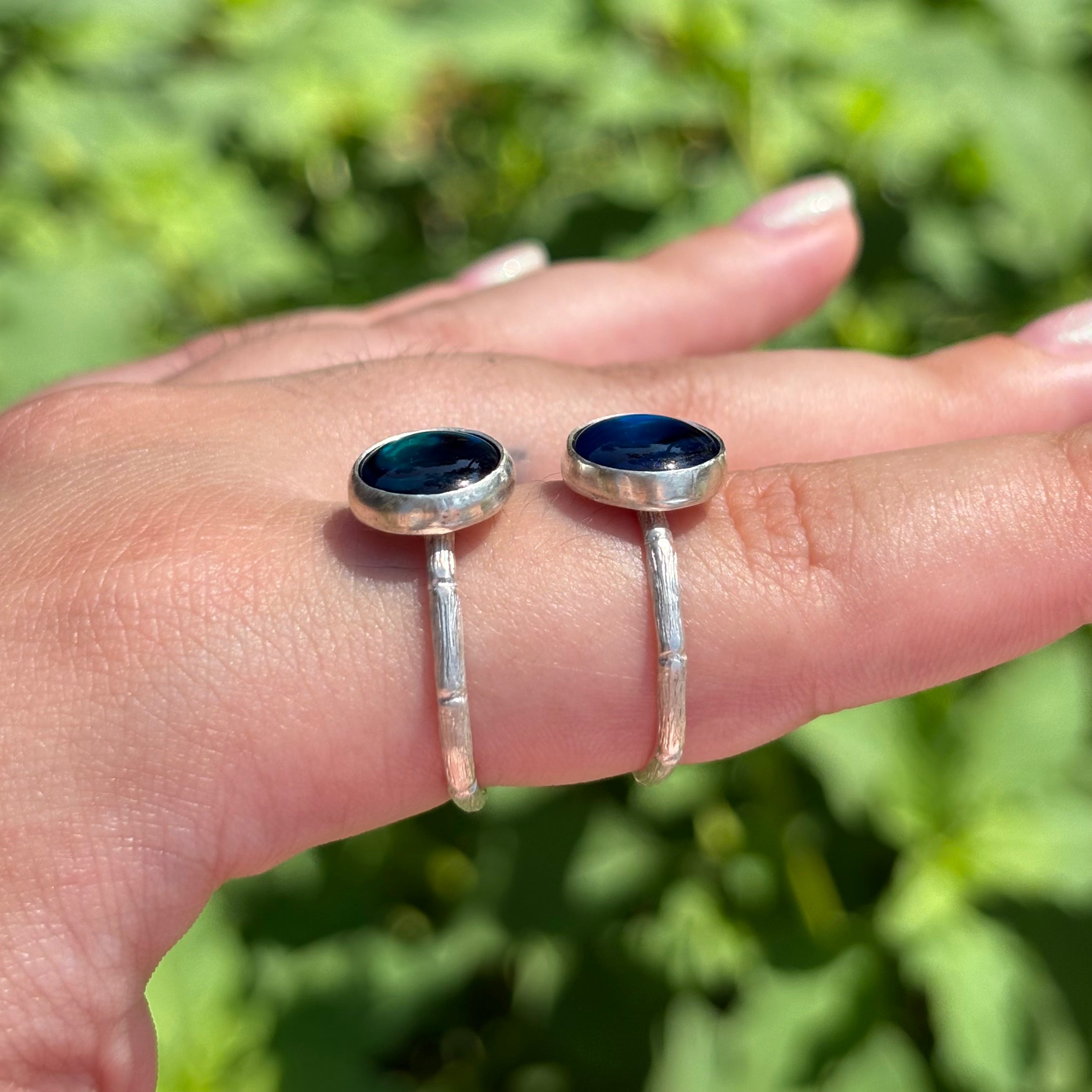 Abalone Bamboo Ring (Large Circle)