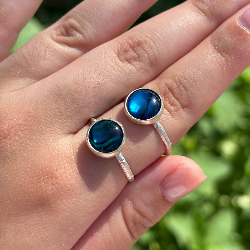 Abalone Bamboo Ring (Large Circle)