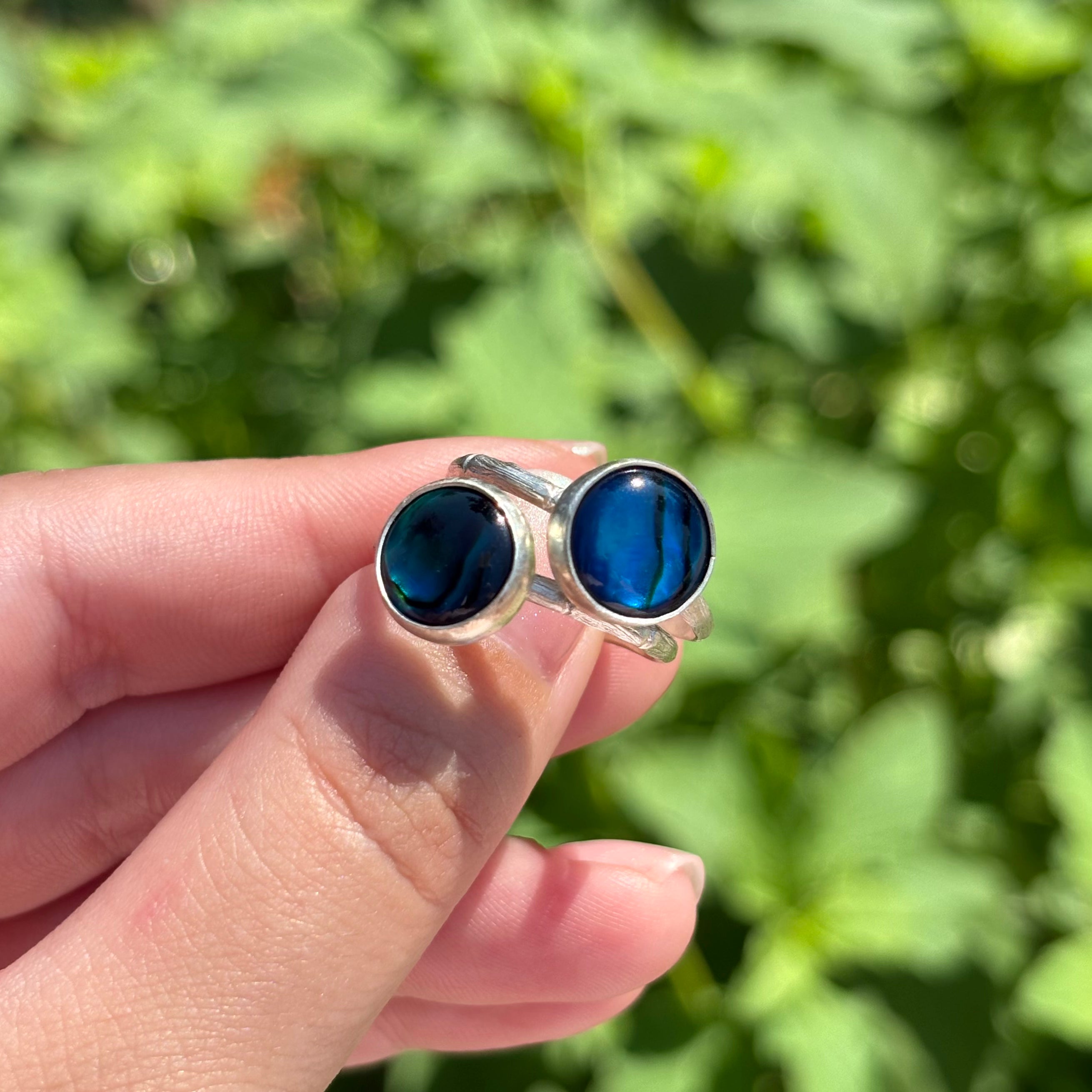 Abalone Bamboo Ring (Large Circle)