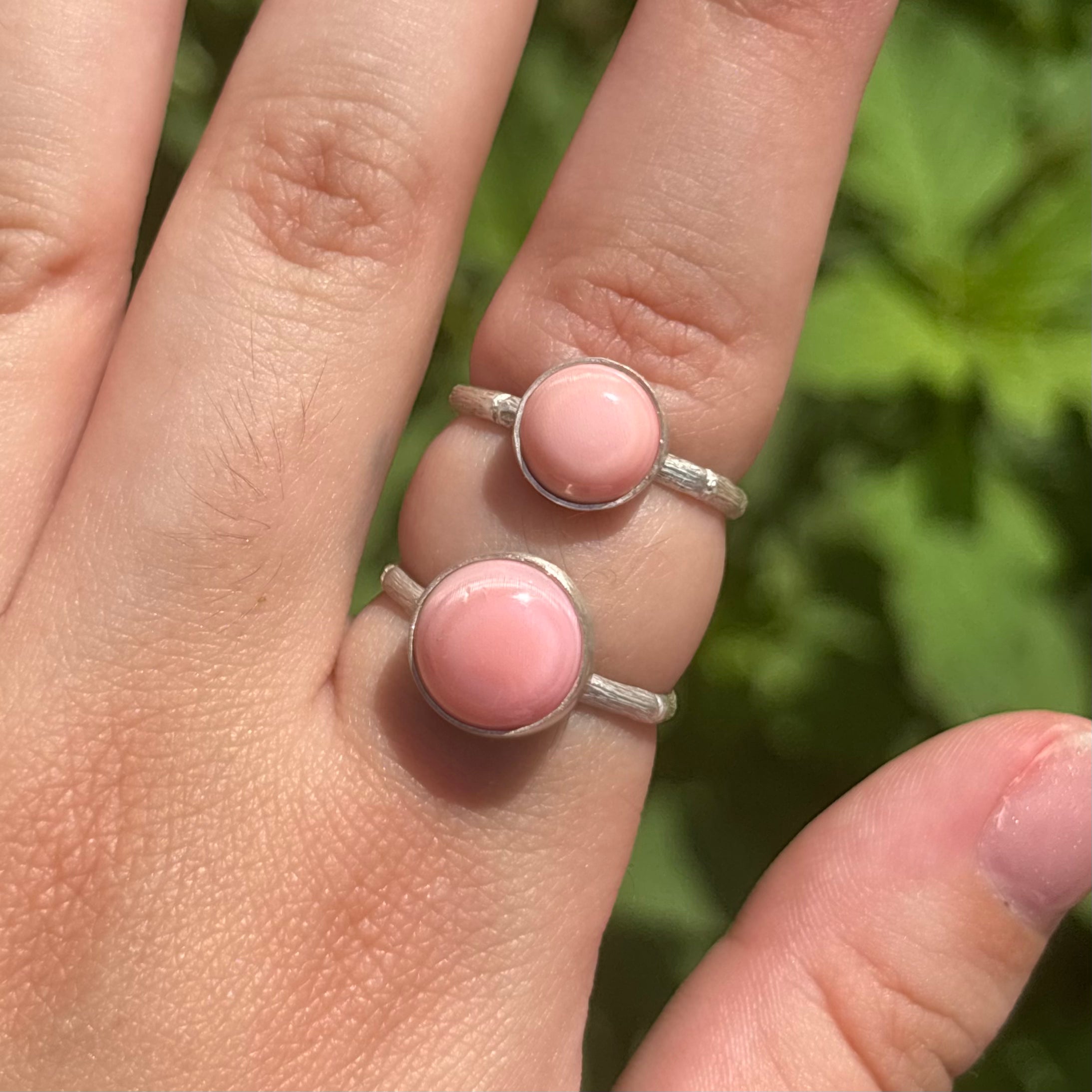 Pink Conch Bamboo Ring