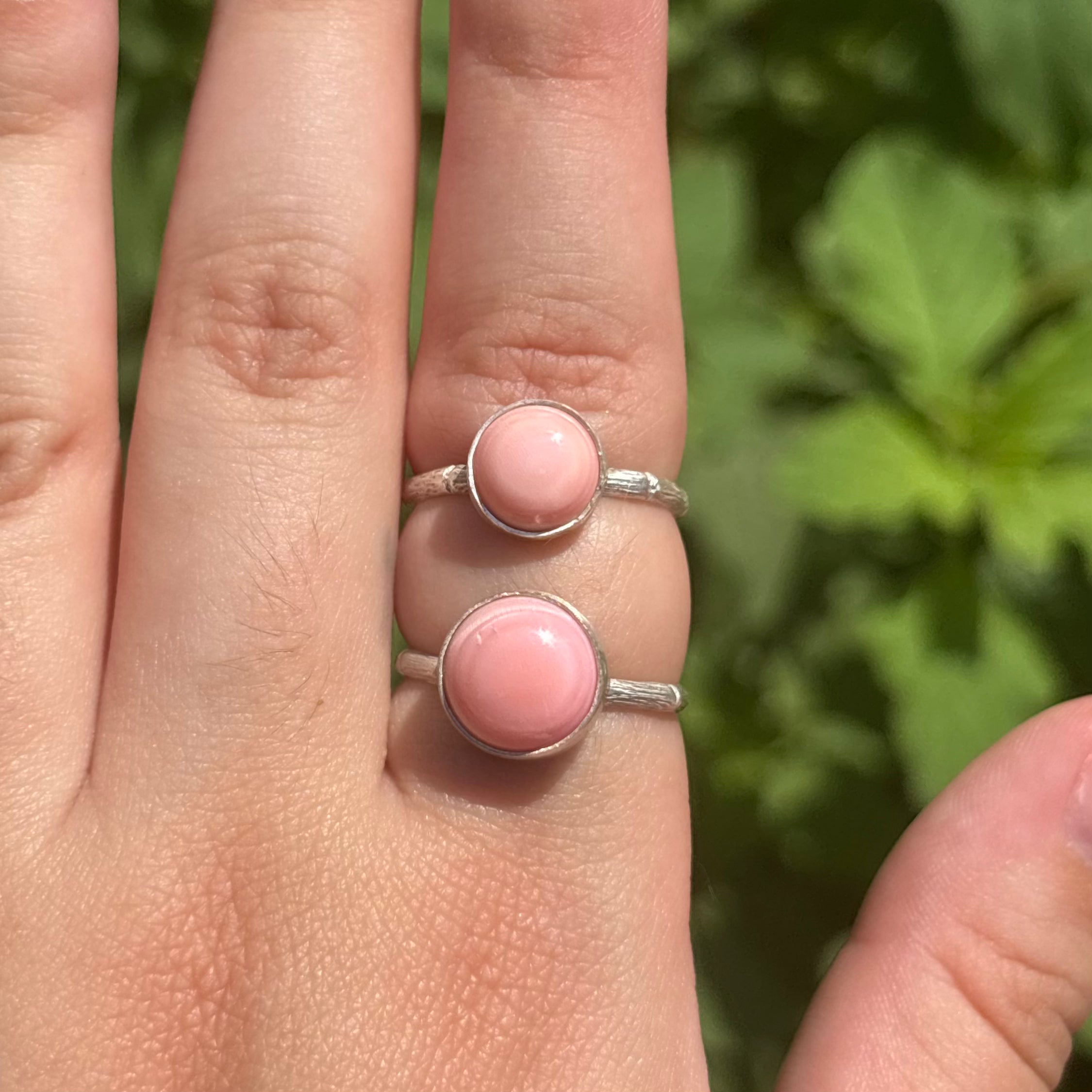 Pink Conch Bamboo Ring