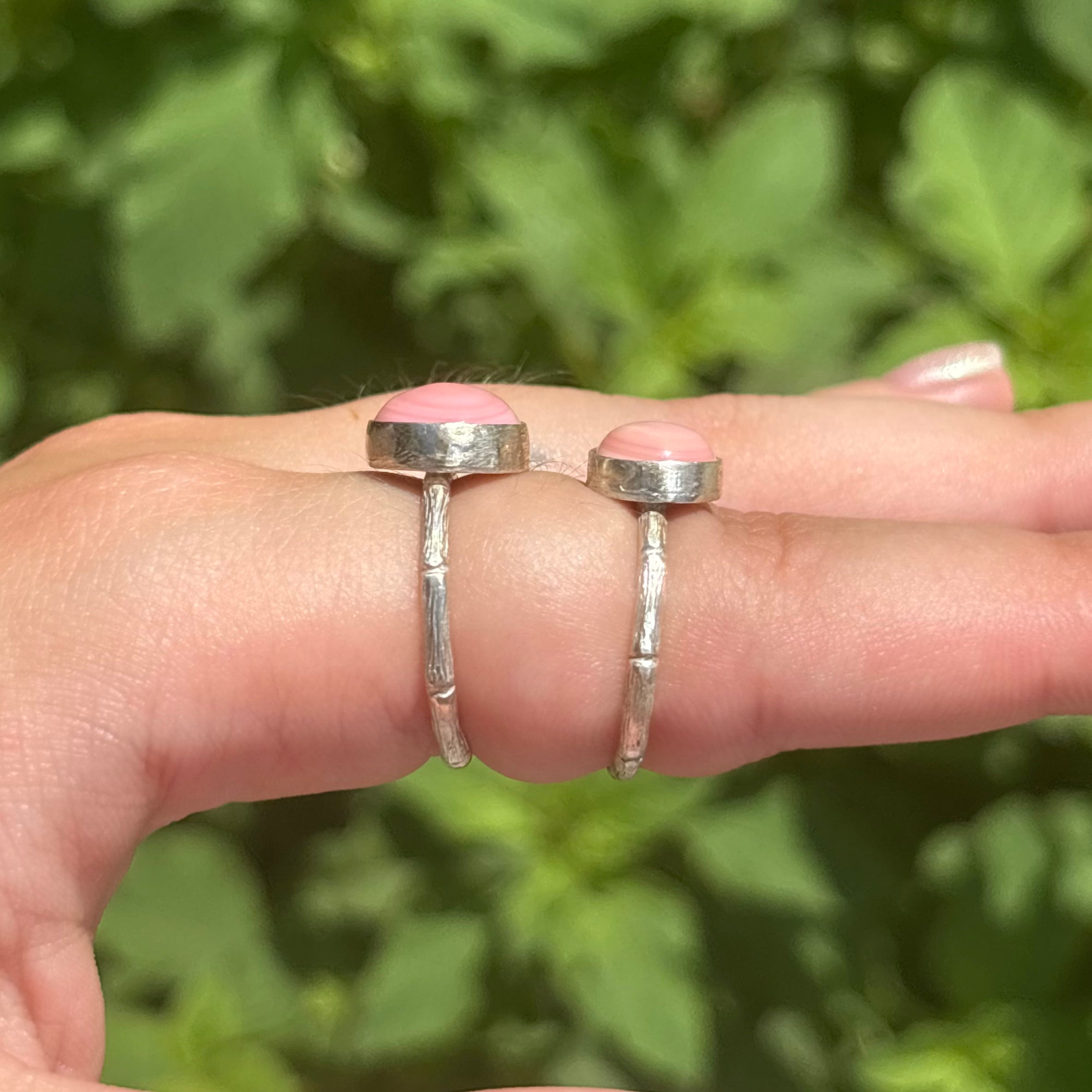 Pink Conch Bamboo Ring