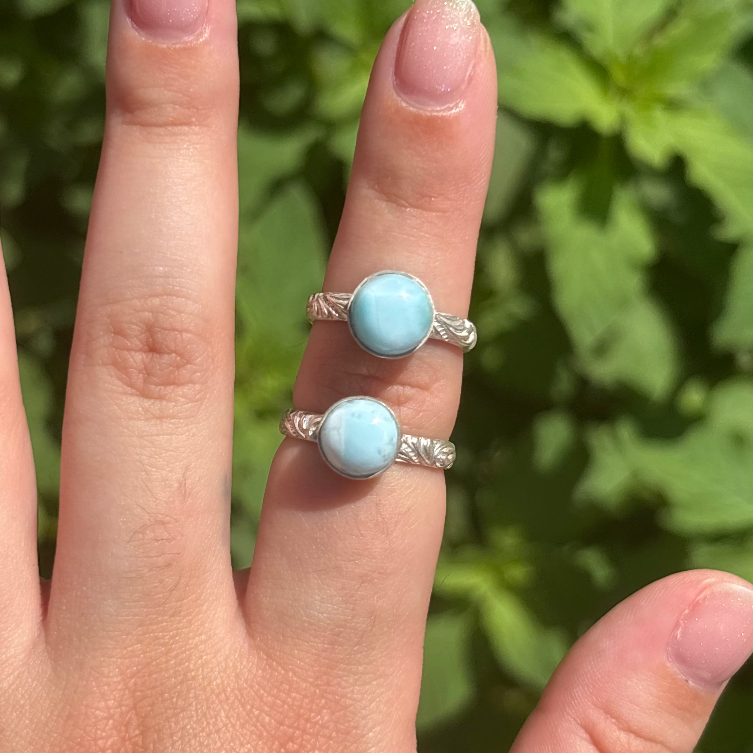 Larimar Ring (Small Circle)