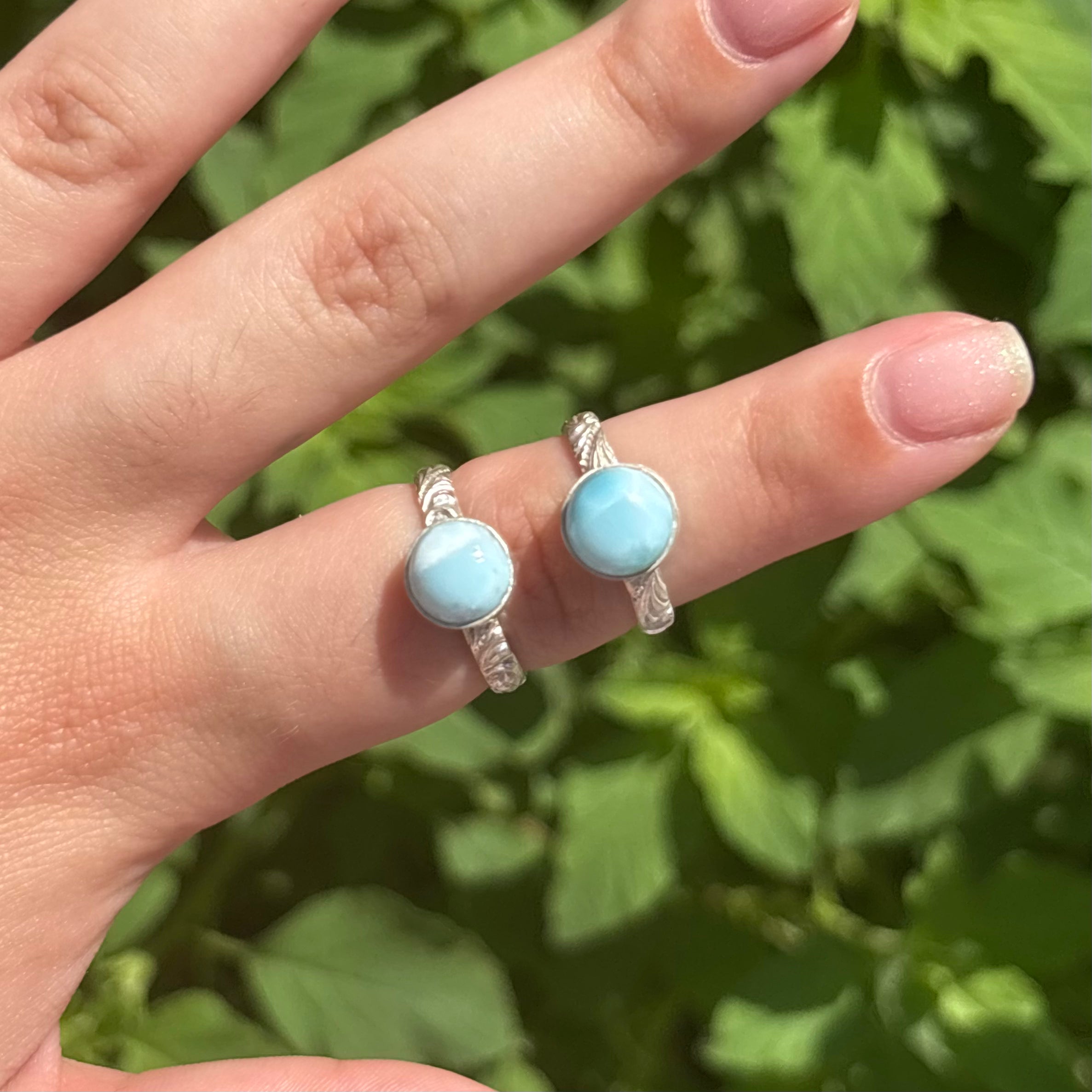 Larimar Ring (Small Circle)