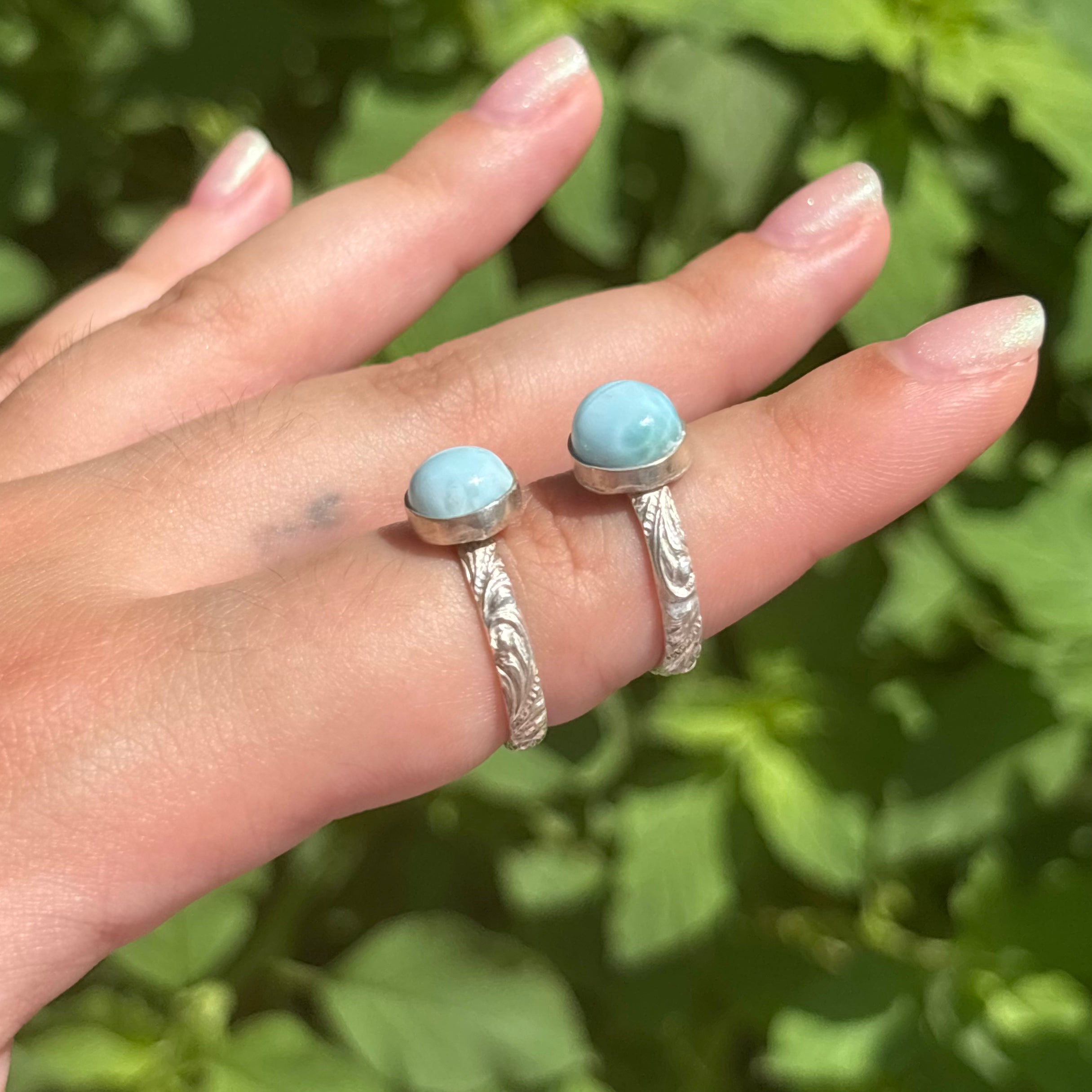 Larimar Ring (Small Circle)