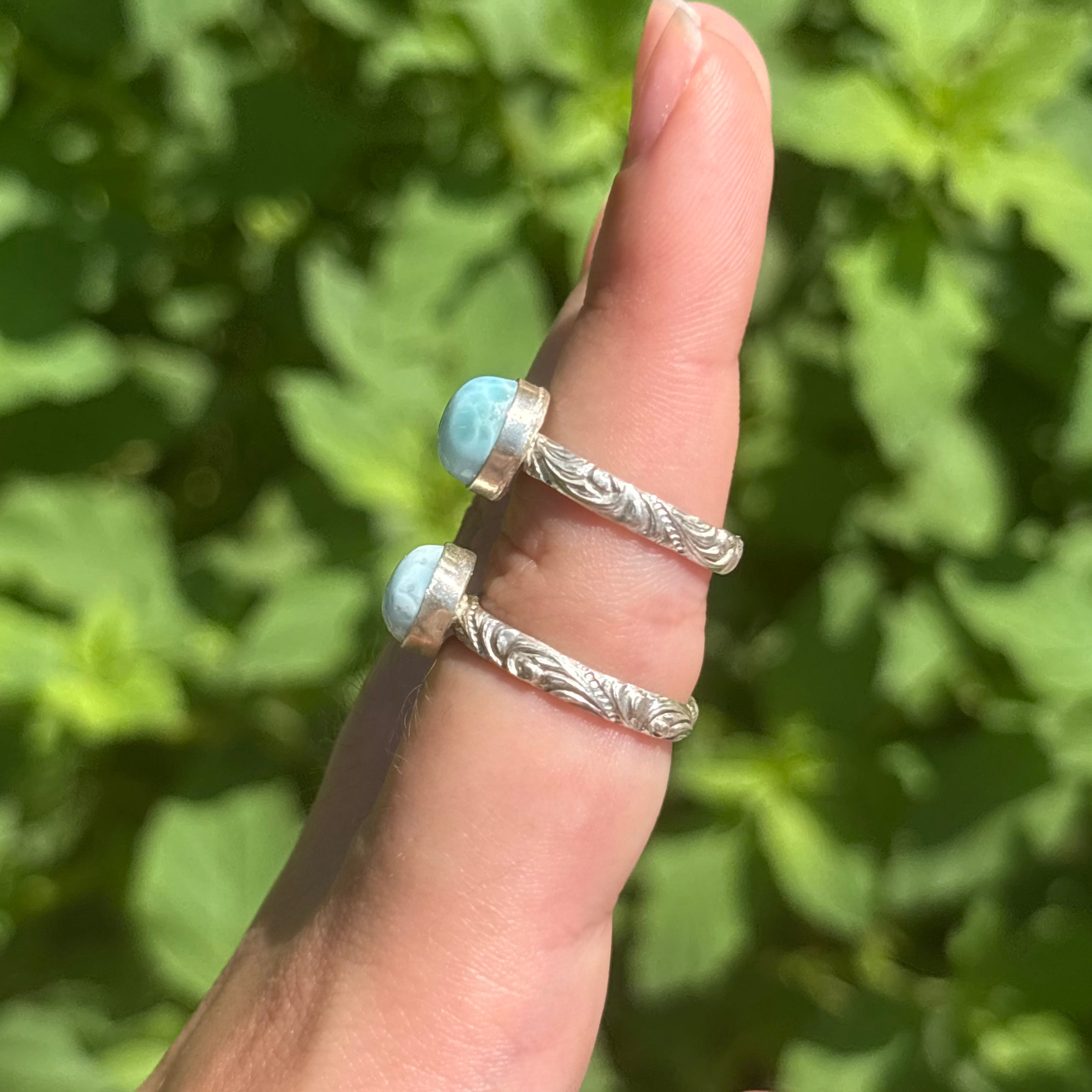 Larimar Ring (Small Circle)