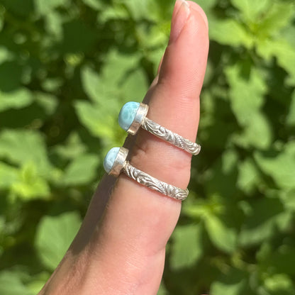 Larimar Ring (Small Circle)