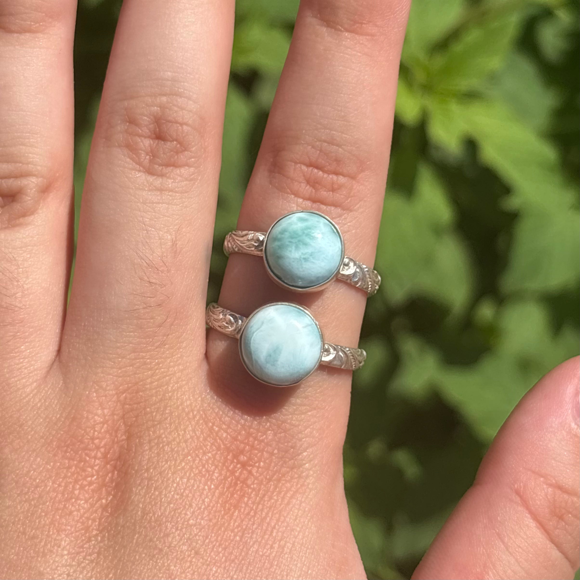 Larimar Ring (Large Circle)