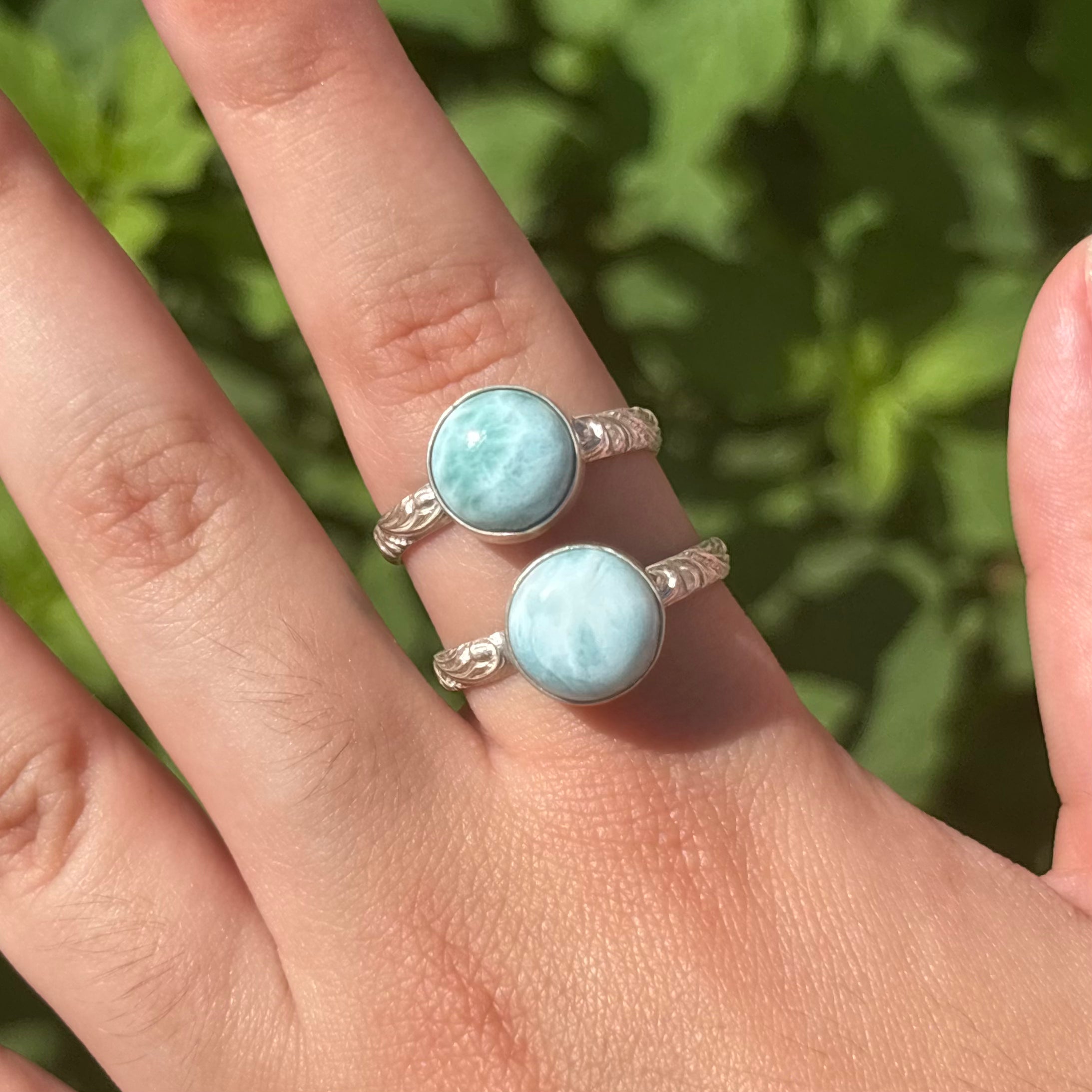 Larimar Ring (Large Circle)