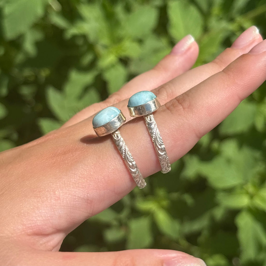 Larimar Ring (Large Circle)