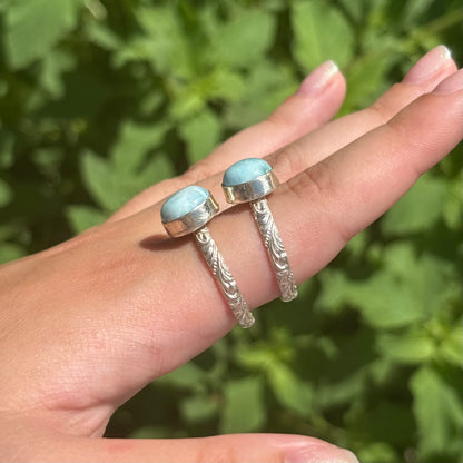 Larimar Ring (Large Circle)