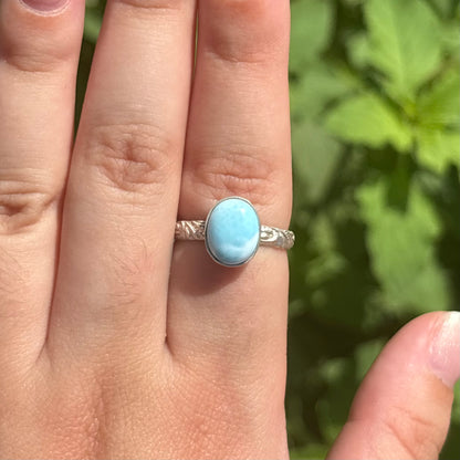 Larimar Ring (Vertical Oval)