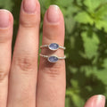 Tanzanite Twisted Rope Ring (Horizontal Oval)