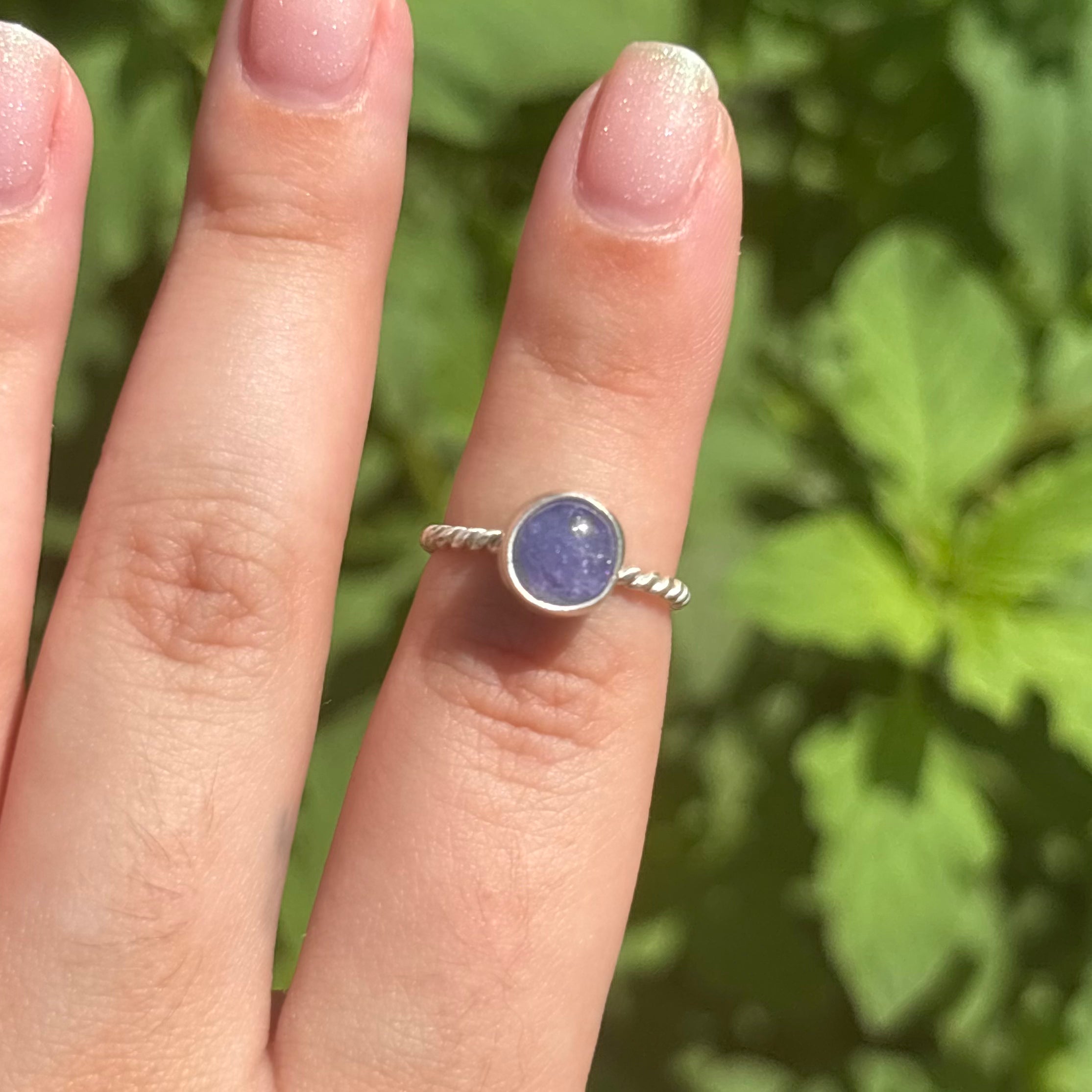 Tanzanite Twisted Rope Ring (Circle)