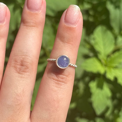 Tanzanite Twisted Rope Ring (Circle)