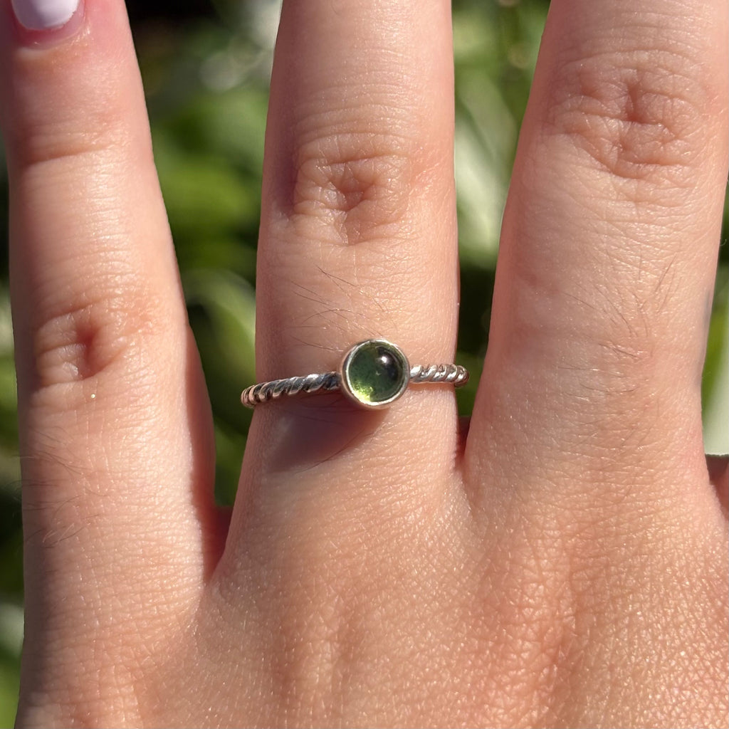 Peridot Twisted Rope Ring