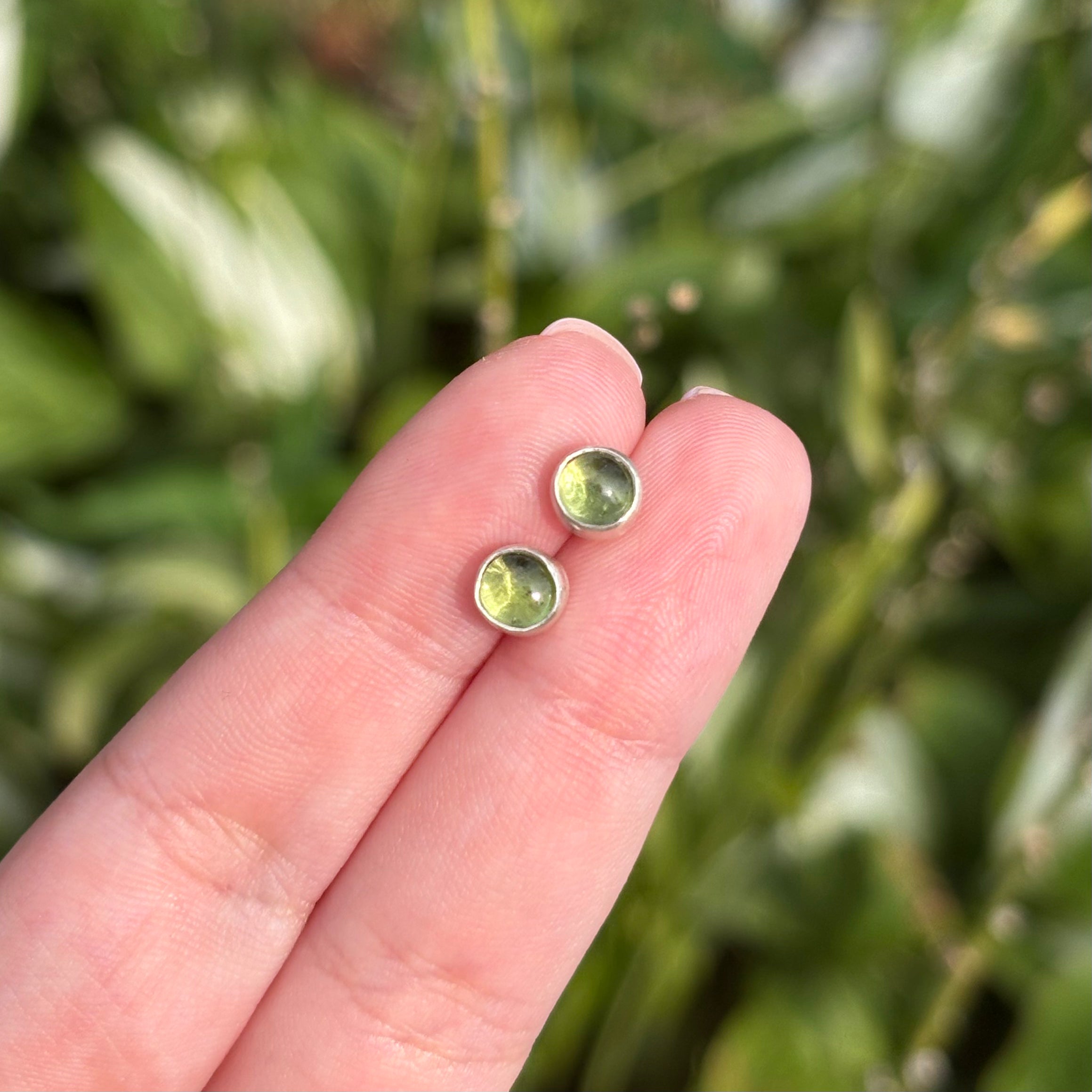 Peridot Stud Earrings