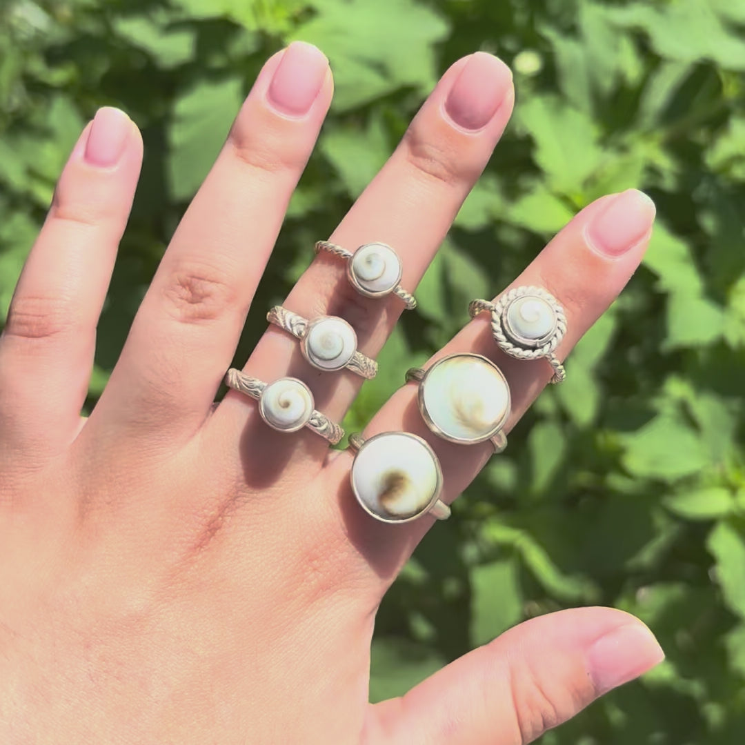 Large Spiral Shell Ring