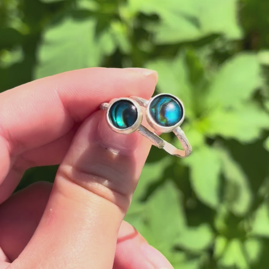 Abalone Bamboo Ring (Small Circle)