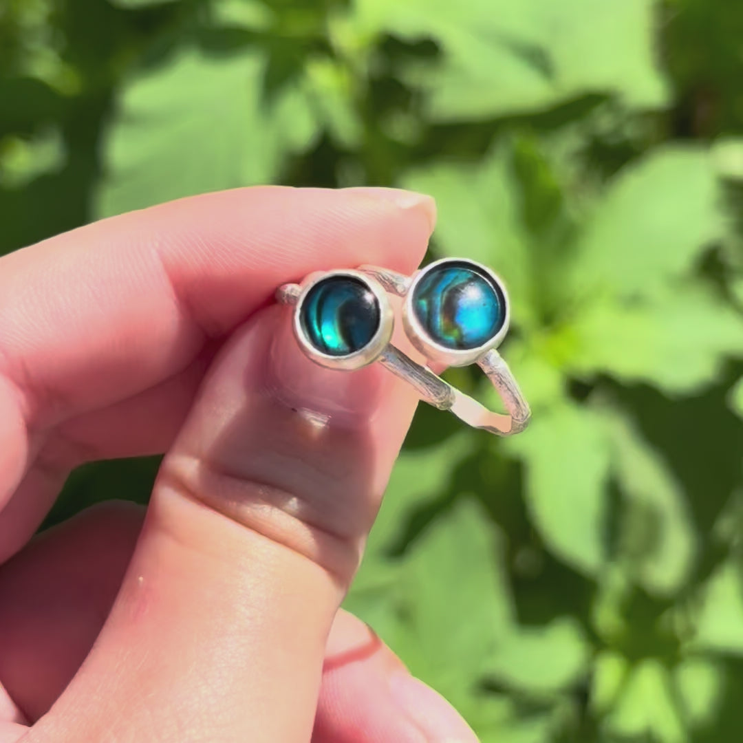 Abalone Bamboo Ring (Small Circle)