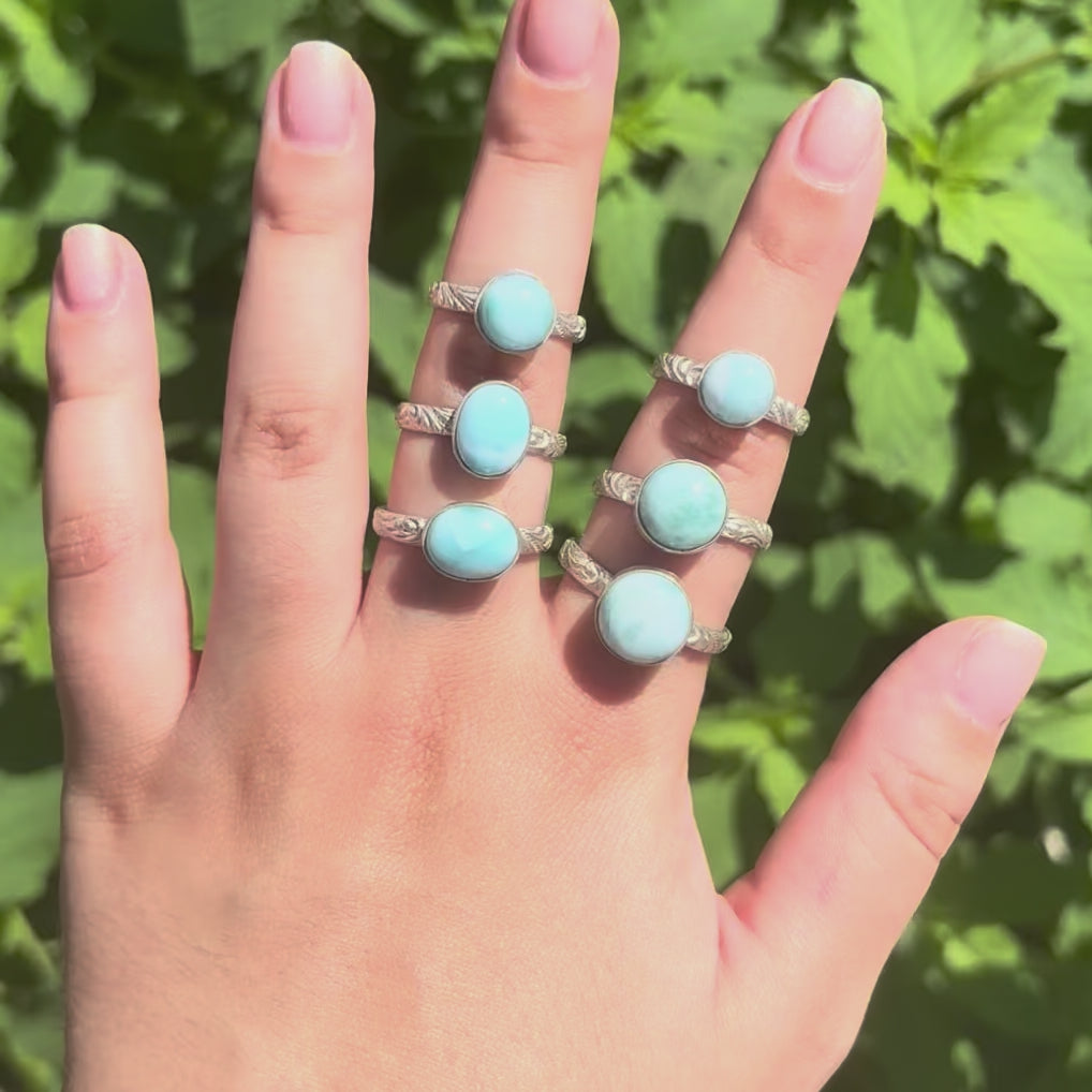 Larimar Ring (Large Circle)